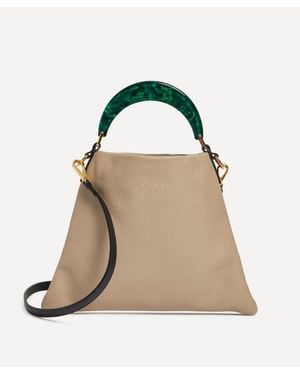 Marni Venice Small Leather Hobo Bag - Metallic