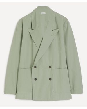 Dries Van Noten Light Double-Breasted Blazer - Green