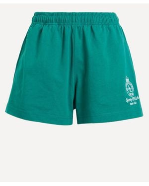 Sporty & Rich Crown Tennis Disco Shorts - Green