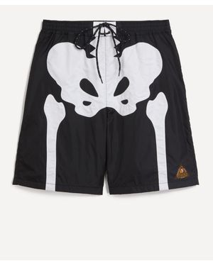 Kapital Nylon Bone Swim Shorts - Black