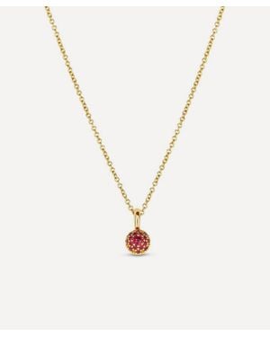 Dinny Hall 9Ct Ruby Bon Bon Pendant Necklace - White