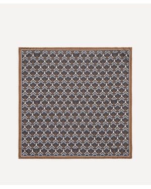 Liberty Iphis Stripe 45X45 Silk Scarf - Metallic