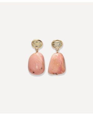 Lizzie Fortunato 24Ct-Plated Rosado Drop Earrings - Pink