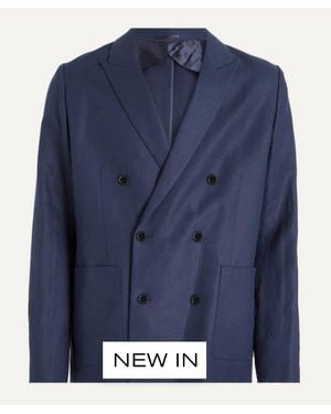 NN07 Justin Double-Breasted Blazer - Blue