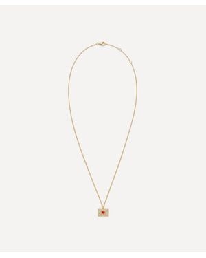 Yvonne Léon 18Ct Love Letter Diamond Pendant Necklace - White