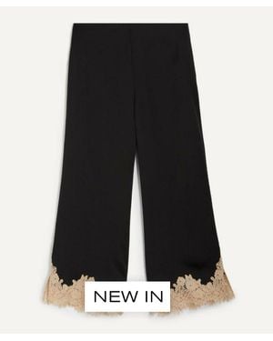 RIXO London Marcela Satin Lace Pants - Black