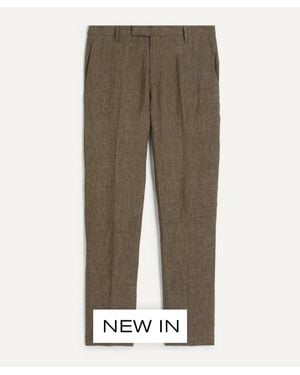 Sunspel Linen Straight-Leg Pants - Natural