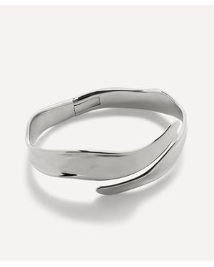 Monica Vinader Sterling Wave Open Bold Cuff Bracelet - Metallic