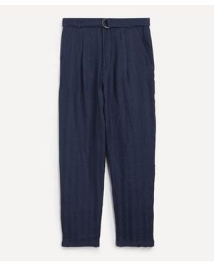 Oliver Spencer Arnold Belted Trousers - Blue