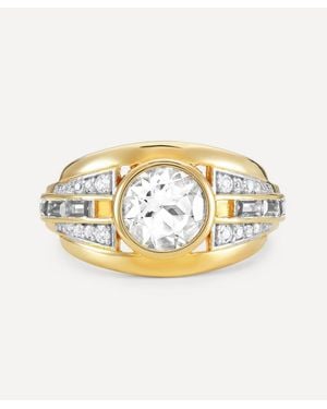 V By Laura Vann 18Ct-Plated Vermeil Topaz Bombe Ring - Metallic