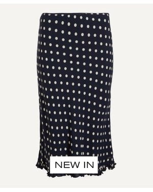 Reformation Layla Knee-Length Skirt - Blue