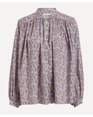 Liberty Nell Annie And May Tana Lawn Boho Shirt - Purple