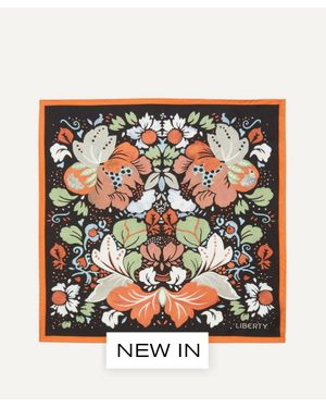 Liberty Glastonbury Silk Scarf 45 - Black