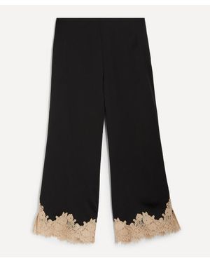 RIXO London Marcela Satin Lace Pants - Black