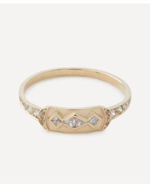 Celine Daoust 14Ct Geometric Diamond Totem Ring - White