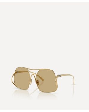 Miu Miu Oversized Square Sunglasses - Natural