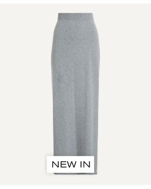 Lisa Yang Charlotta Cotton-Cashmere Skirt - Gray