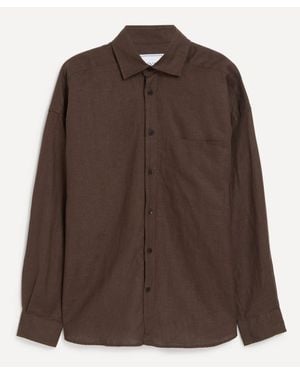 With Nothing Underneath The Weekend Hemp Shirt - Brown