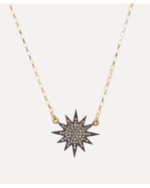 Kirstie Le Marque 9Ct Diamond And Starburst Pendant Necklace - White