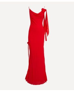 Rat & Boa Sirena Draped Maxi Dress - Red