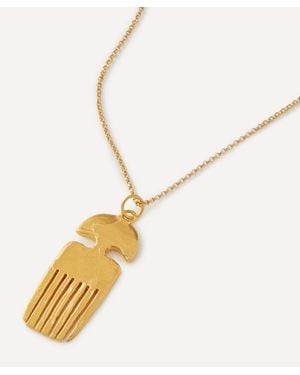 Alighieri 24Ct-Plated Vanity Comb Pendant Necklace - Metallic