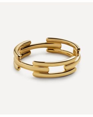 Monica Vinader 18Ct-Plated Vermeil Signature Link Stacking Ring - Metallic