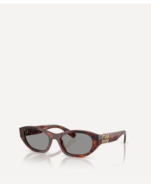 Miu Miu Angular Sunglasses - Grey