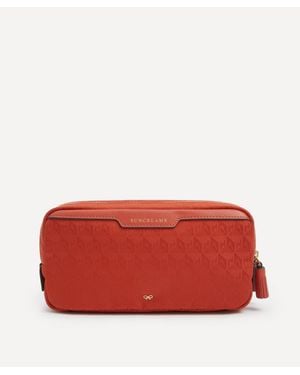 Anya Hindmarch Burnt Sienna Beach Things Pouch - Red