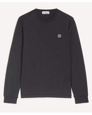Stone Island Cotton Jersey Long-Sleeve T-Shirt - Black