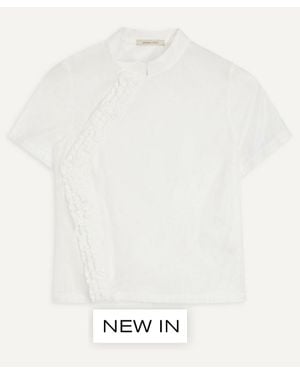 Paloma Wool Gaspar Short-Sleeve Wrap Top - White