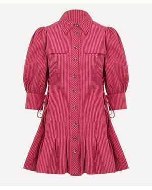 Damson Madder Maisie Mini Shirt Dress - Pink