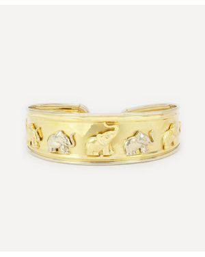 Kojis 18Ct And Vintage Elephant Bangle Bracelet - Metallic