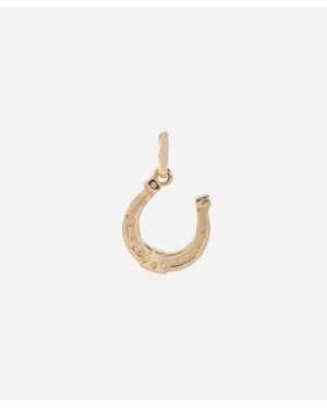 Liberty 9Ct Wish Me Luck Horseshoe Horn Pendant - White