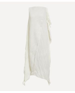Issey Miyake Wrinkled And Twisted Dress - White