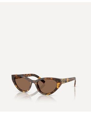 Miu Miu Cat-Eye Sunglasses - Natural