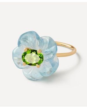 Sophie Joanne 14Ct Small Island Flower Pendant - Blue