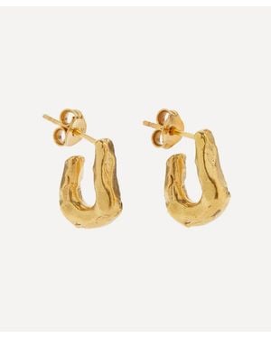 Alighieri 24Ct-Plated The Mini Link Of Wanderlust Hoop Earrings - Metallic