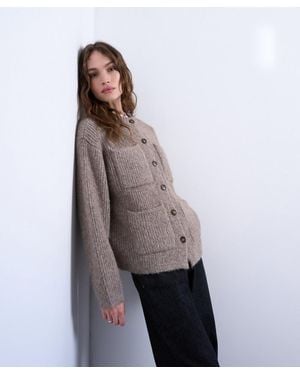 TOPSHOP Knitted Double Pocket Jacket - Multicolor