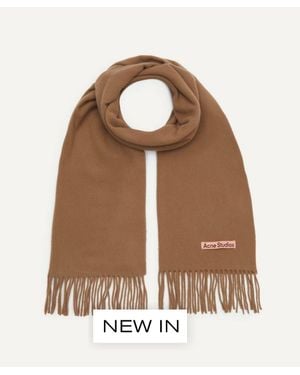 Acne Studios Canada Skinny Wool Scarf - Natural