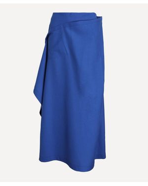 Issey Miyake Uni-Form Wool Skirt - Blue