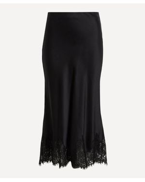 Reformation Carolina Silk Skirt - Black