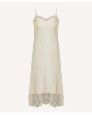 Simone Rocha Lace Trim Slip Dress - Natural