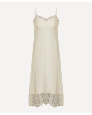 Simone Rocha Lace Trim Slip Dress - Natural