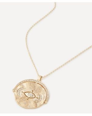 Celine Daoust 14Ct Medal Eye And Diamond Pendant Necklace - Natural
