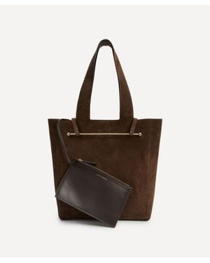 Strathberry Melody Suede Tote - Brown