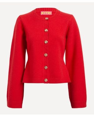 Kitri Cleo Knit Cardigan - Red