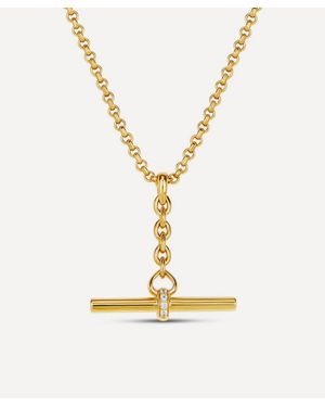 Dinny Hall 22Ct-Plated My World T-Bar Pendant Necklace - Metallic