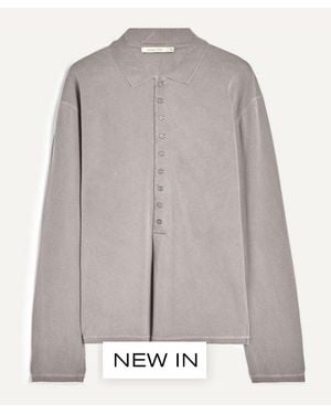 Paloma Wool Mori Long-Sleeve Polo - Gray