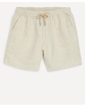 NN07 Gregor Casual Drawstring Linen Shorts - Natural