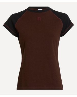 Loewe Anagram Ringer T-Shirt - Brown